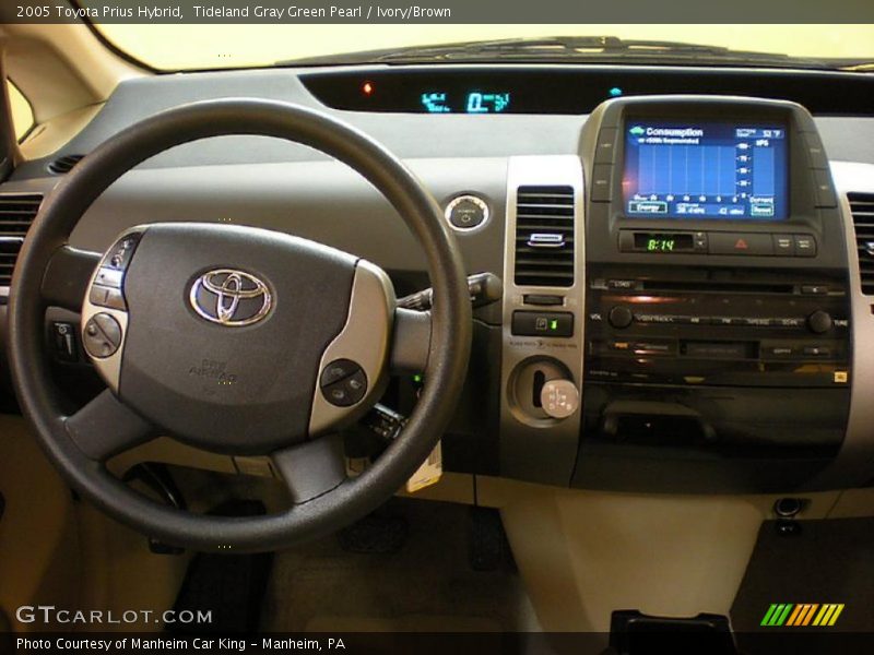 Tideland Gray Green Pearl / Ivory/Brown 2005 Toyota Prius Hybrid