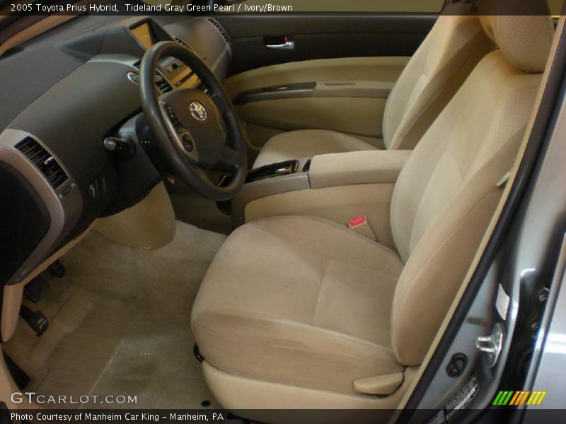 Tideland Gray Green Pearl / Ivory/Brown 2005 Toyota Prius Hybrid