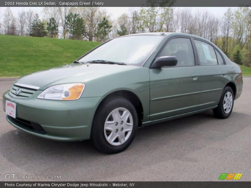 Galapagos Green / Ivory 2003 Honda Civic LX Sedan