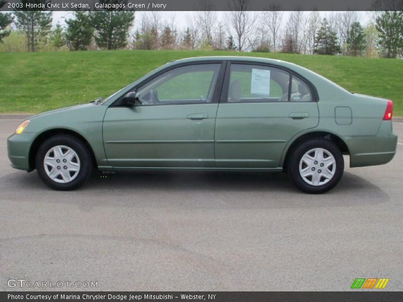 Galapagos Green / Ivory 2003 Honda Civic LX Sedan