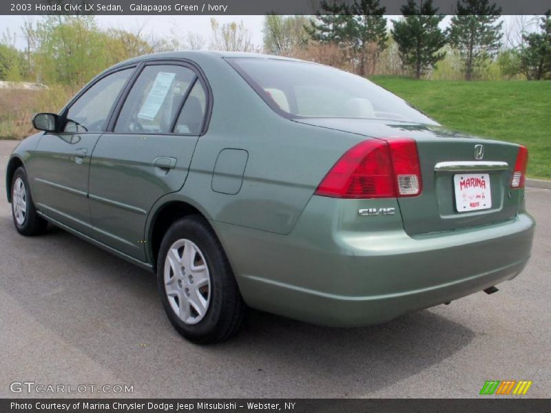 Galapagos Green / Ivory 2003 Honda Civic LX Sedan