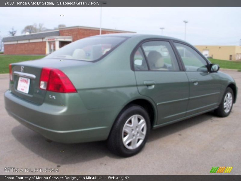 Galapagos Green / Ivory 2003 Honda Civic LX Sedan