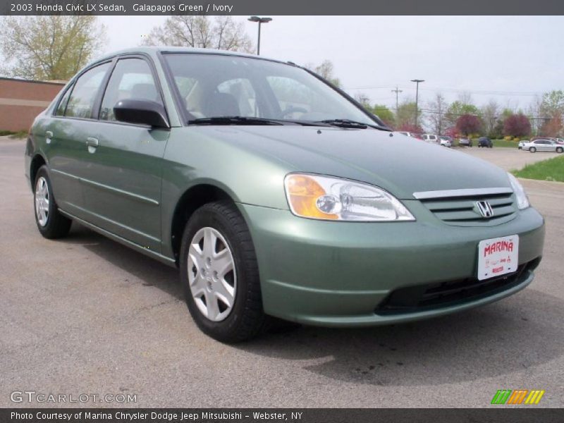 Galapagos Green / Ivory 2003 Honda Civic LX Sedan