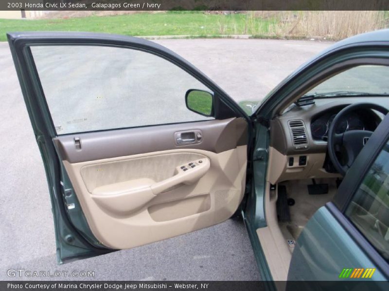 Galapagos Green / Ivory 2003 Honda Civic LX Sedan