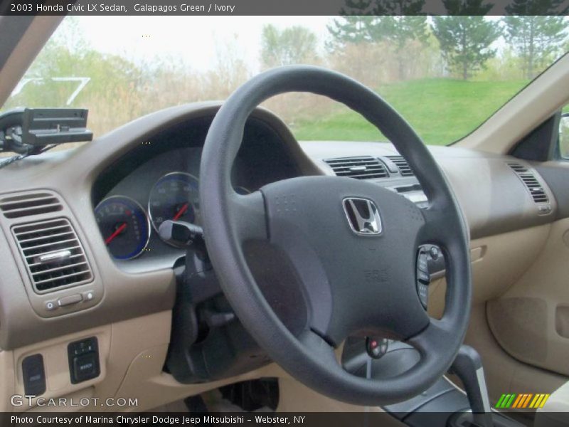Galapagos Green / Ivory 2003 Honda Civic LX Sedan