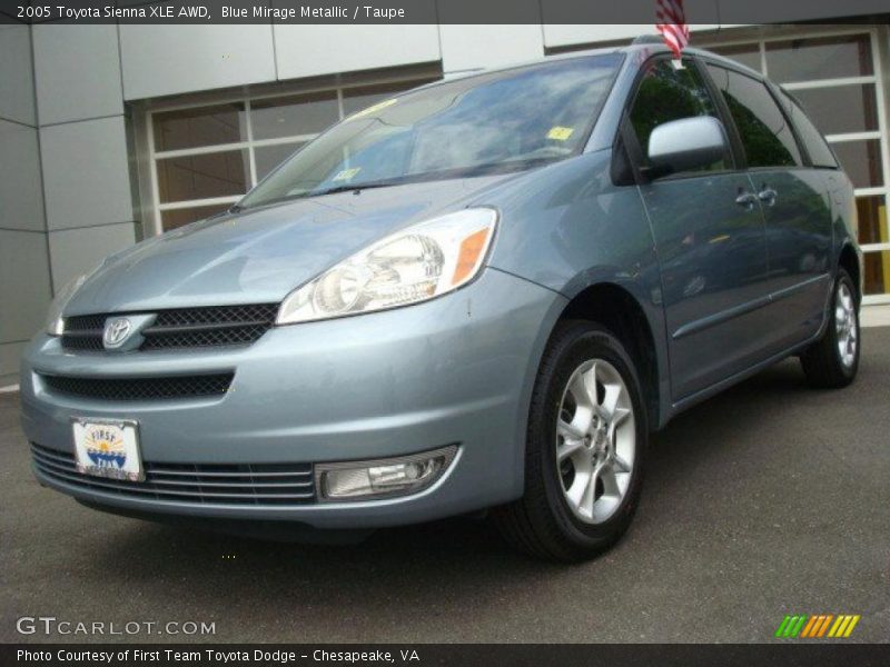 Blue Mirage Metallic / Taupe 2005 Toyota Sienna XLE AWD