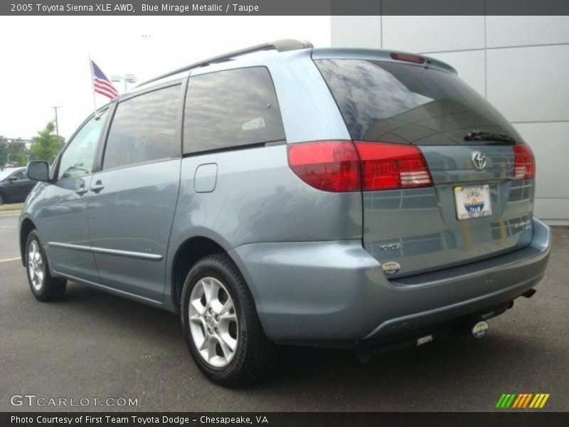Blue Mirage Metallic / Taupe 2005 Toyota Sienna XLE AWD
