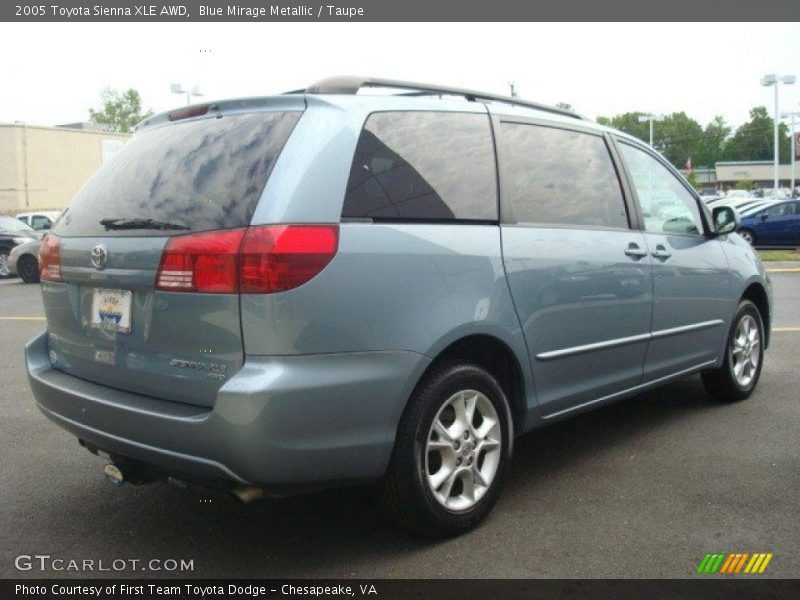 Blue Mirage Metallic / Taupe 2005 Toyota Sienna XLE AWD