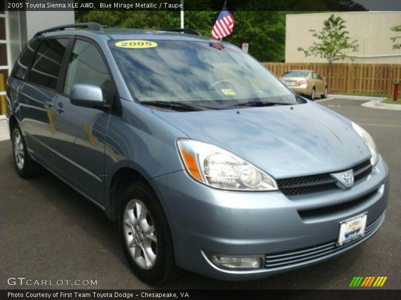 Blue Mirage Metallic / Taupe 2005 Toyota Sienna XLE AWD
