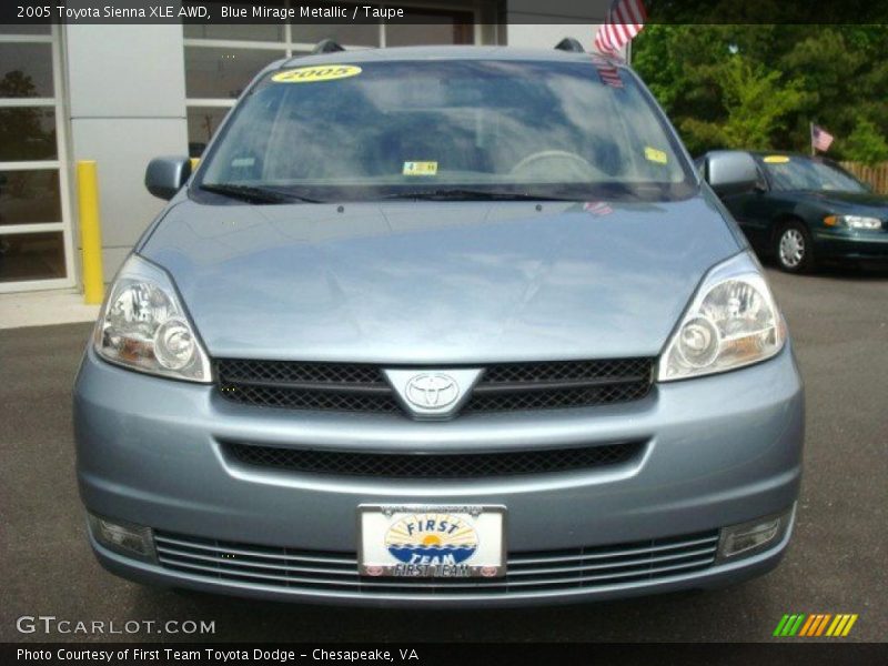 Blue Mirage Metallic / Taupe 2005 Toyota Sienna XLE AWD
