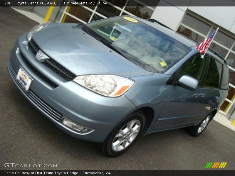 Blue Mirage Metallic / Taupe 2005 Toyota Sienna XLE AWD