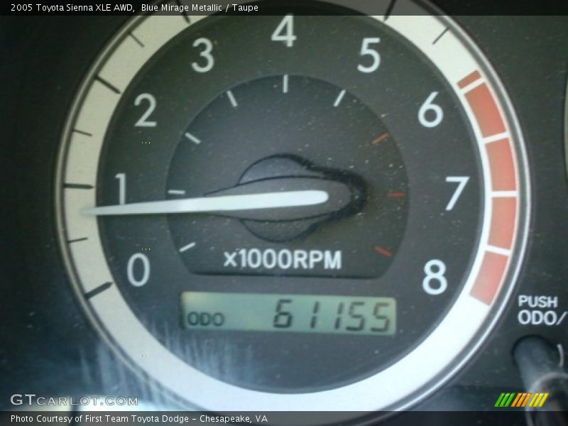 Blue Mirage Metallic / Taupe 2005 Toyota Sienna XLE AWD