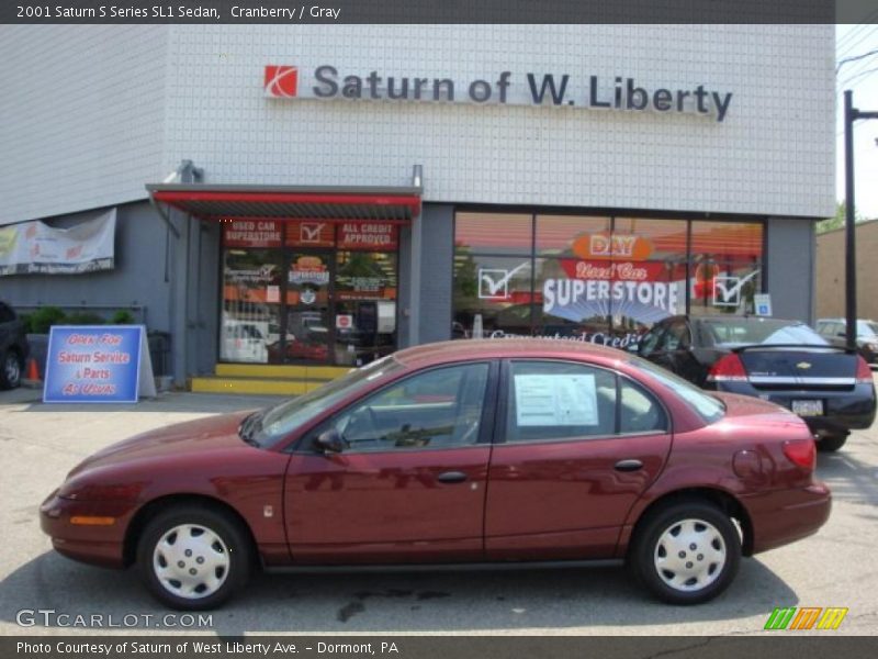 Cranberry / Gray 2001 Saturn S Series SL1 Sedan
