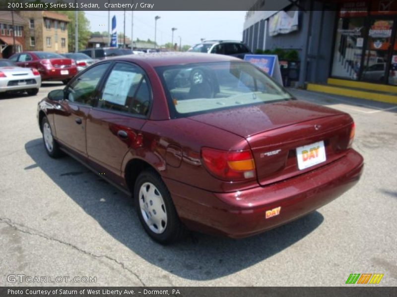 Cranberry / Gray 2001 Saturn S Series SL1 Sedan