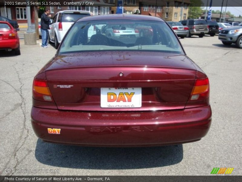 Cranberry / Gray 2001 Saturn S Series SL1 Sedan