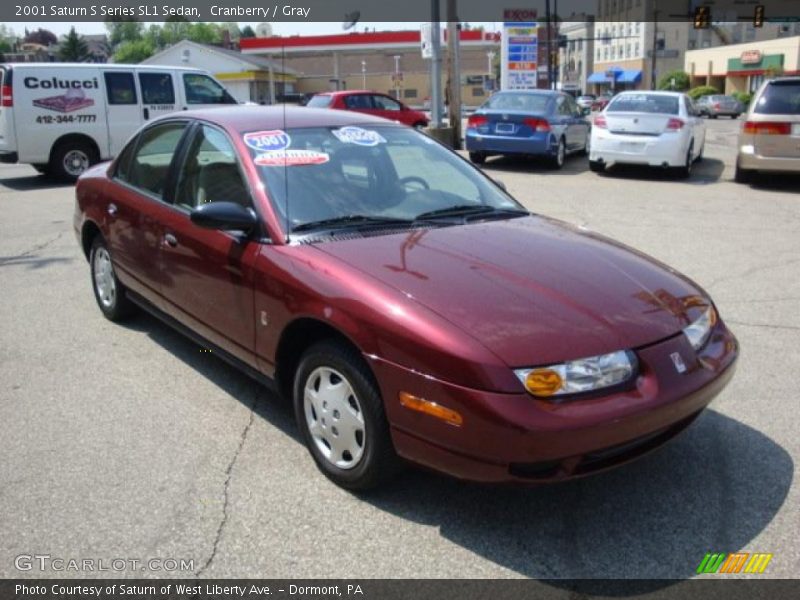 Cranberry / Gray 2001 Saturn S Series SL1 Sedan