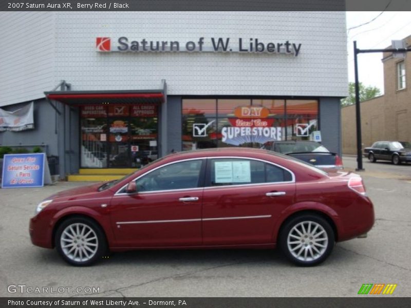 Berry Red / Black 2007 Saturn Aura XR