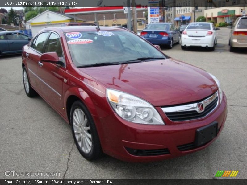 Berry Red / Black 2007 Saturn Aura XR