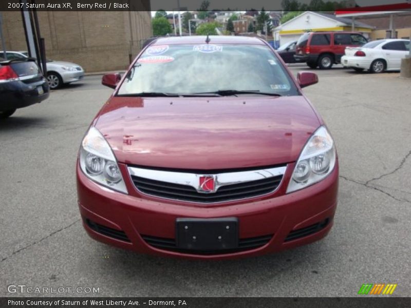 Berry Red / Black 2007 Saturn Aura XR