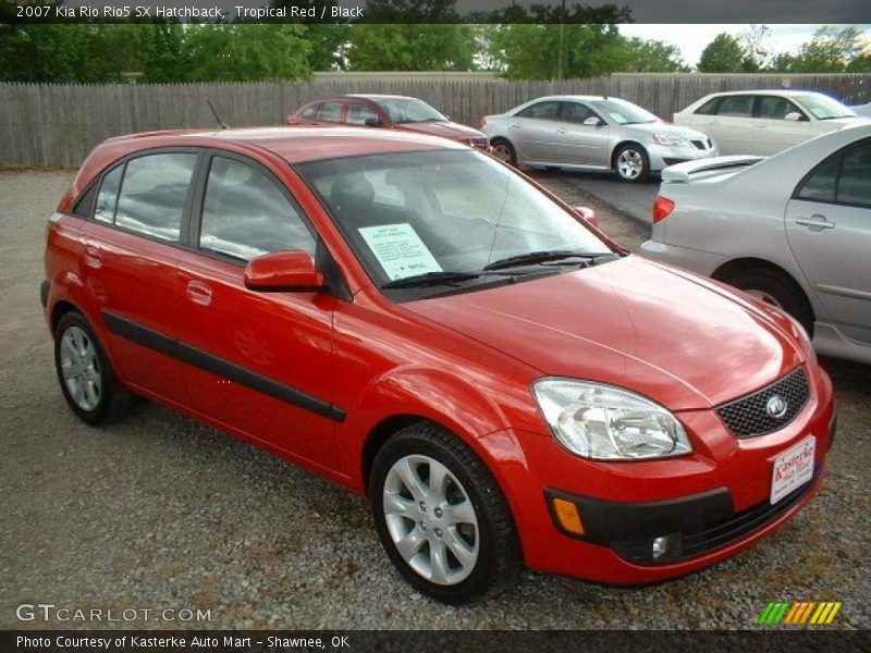 Tropical Red / Black 2007 Kia Rio Rio5 SX Hatchback