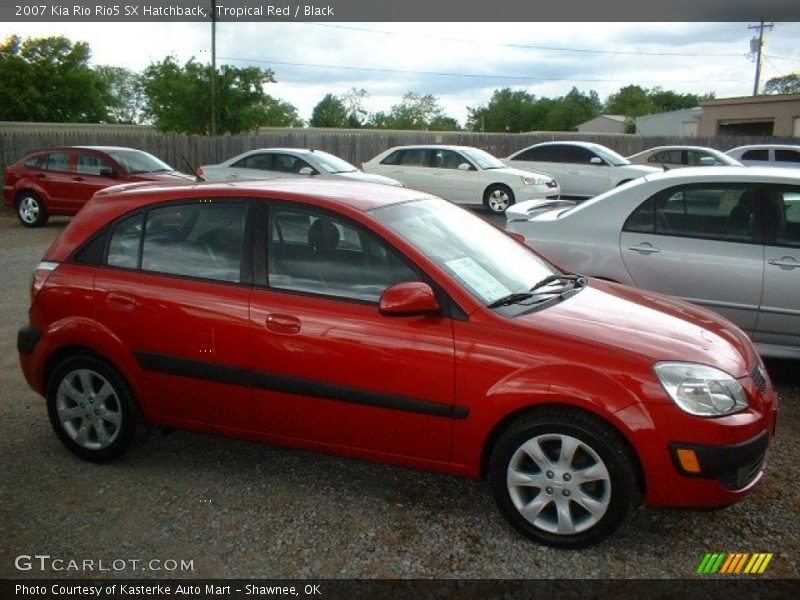 Tropical Red / Black 2007 Kia Rio Rio5 SX Hatchback