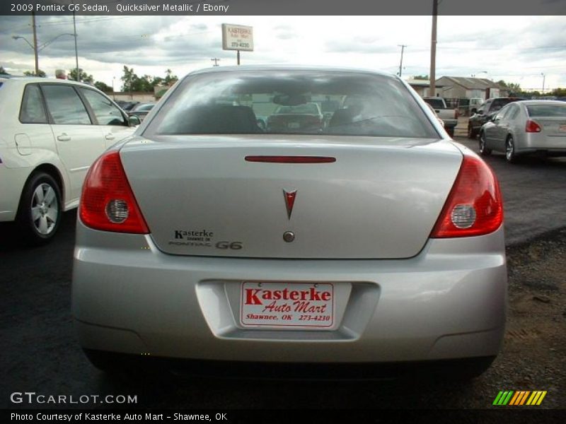 Quicksilver Metallic / Ebony 2009 Pontiac G6 Sedan