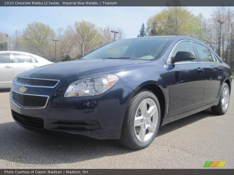 Imperial Blue Metallic / Titanium 2010 Chevrolet Malibu LS Sedan