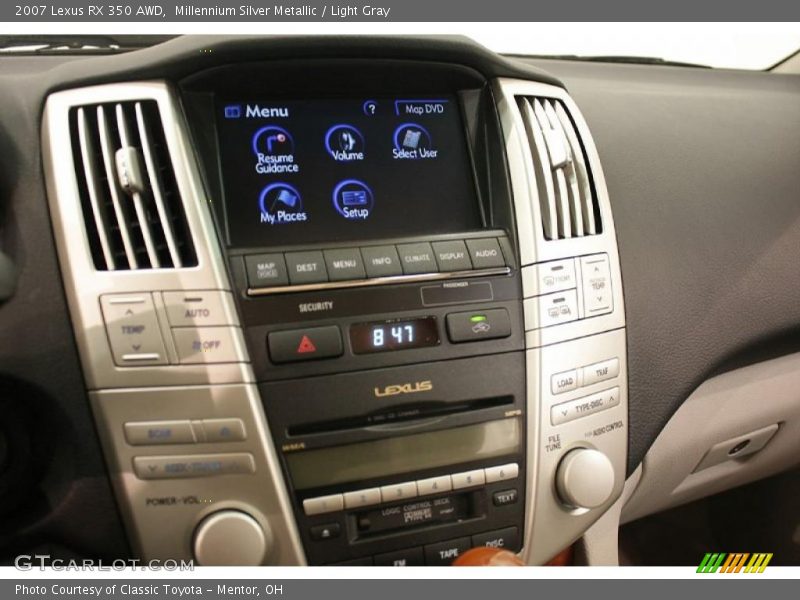 Millennium Silver Metallic / Light Gray 2007 Lexus RX 350 AWD