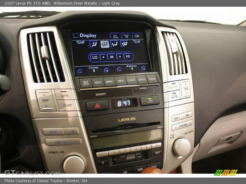 Millennium Silver Metallic / Light Gray 2007 Lexus RX 350 AWD