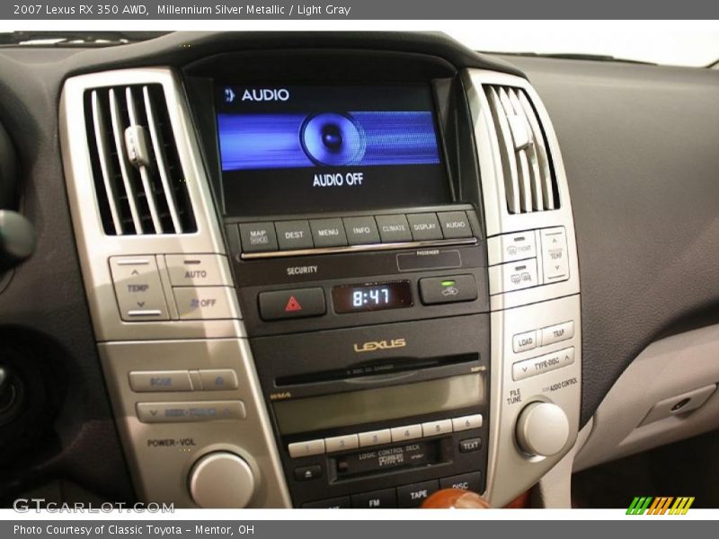 Millennium Silver Metallic / Light Gray 2007 Lexus RX 350 AWD