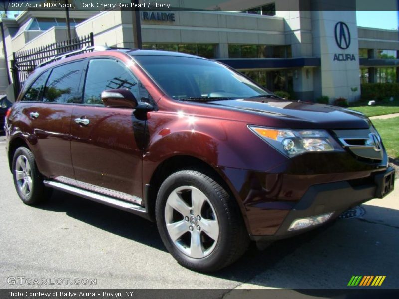 Dark Cherry Red Pearl / Ebony 2007 Acura MDX Sport
