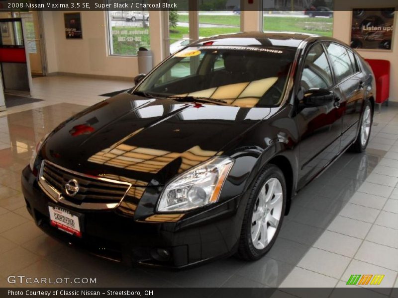 Super Black / Charcoal Black 2008 Nissan Maxima 3.5 SE