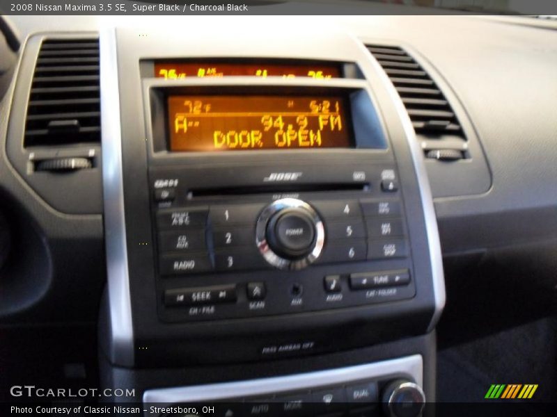 Super Black / Charcoal Black 2008 Nissan Maxima 3.5 SE