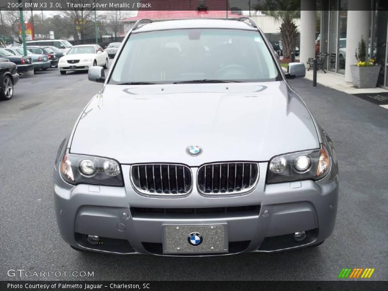 Titanium Silver Metallic / Black 2006 BMW X3 3.0i