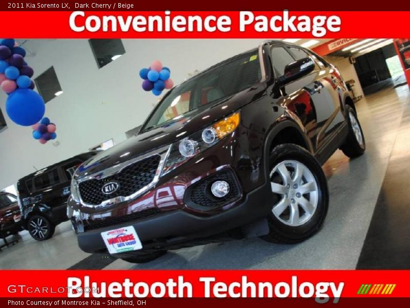 Dark Cherry / Beige 2011 Kia Sorento LX