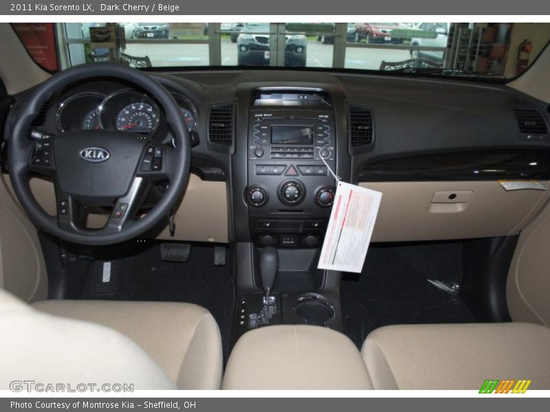 Dark Cherry / Beige 2011 Kia Sorento LX