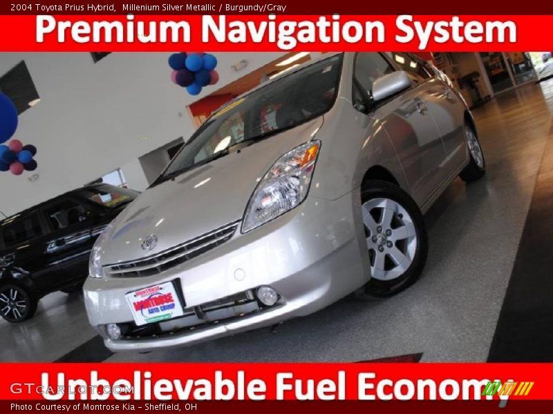 Millenium Silver Metallic / Burgundy/Gray 2004 Toyota Prius Hybrid