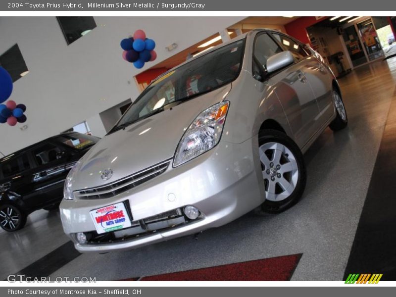 Millenium Silver Metallic / Burgundy/Gray 2004 Toyota Prius Hybrid
