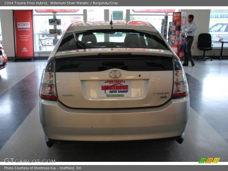 Millenium Silver Metallic / Burgundy/Gray 2004 Toyota Prius Hybrid