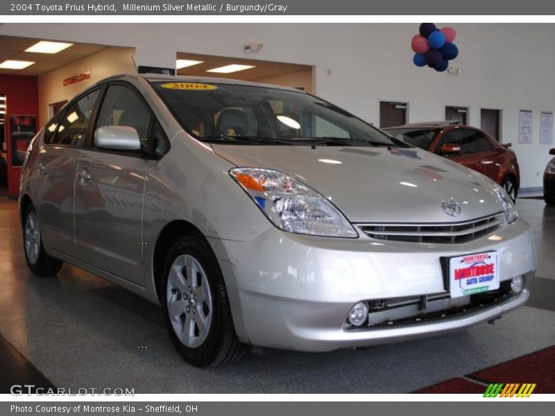 Millenium Silver Metallic / Burgundy/Gray 2004 Toyota Prius Hybrid