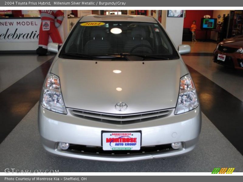 Millenium Silver Metallic / Burgundy/Gray 2004 Toyota Prius Hybrid