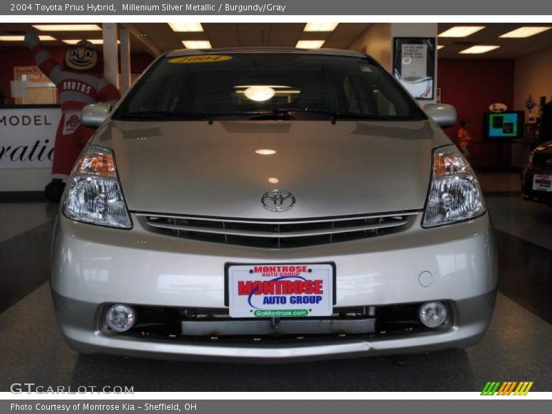 Millenium Silver Metallic / Burgundy/Gray 2004 Toyota Prius Hybrid