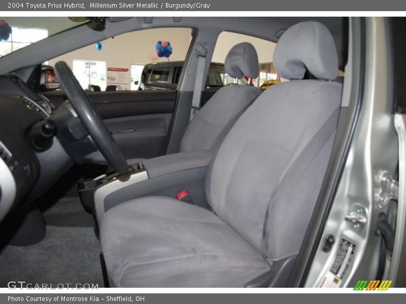 Millenium Silver Metallic / Burgundy/Gray 2004 Toyota Prius Hybrid