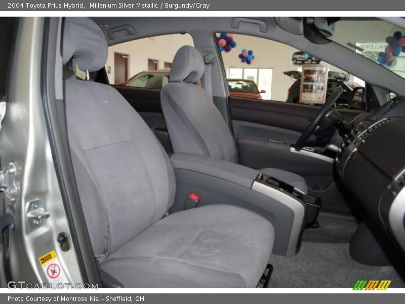 Millenium Silver Metallic / Burgundy/Gray 2004 Toyota Prius Hybrid