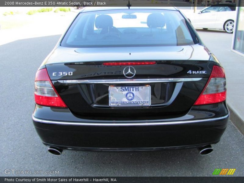 Black / Black 2008 Mercedes-Benz E 350 4Matic Sedan