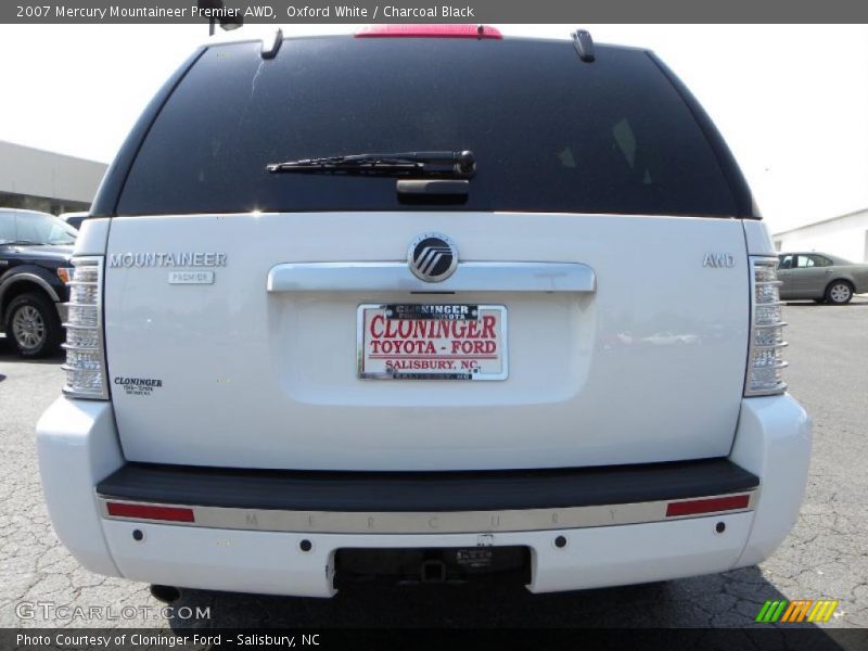 Oxford White / Charcoal Black 2007 Mercury Mountaineer Premier AWD