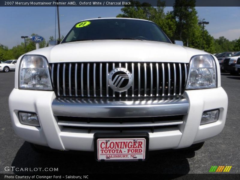 Oxford White / Charcoal Black 2007 Mercury Mountaineer Premier AWD