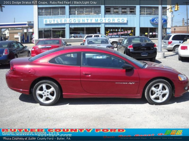 Ruby Red Pearl / Black/Light Gray 2001 Dodge Stratus R/T Coupe
