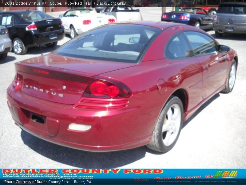 Ruby Red Pearl / Black/Light Gray 2001 Dodge Stratus R/T Coupe