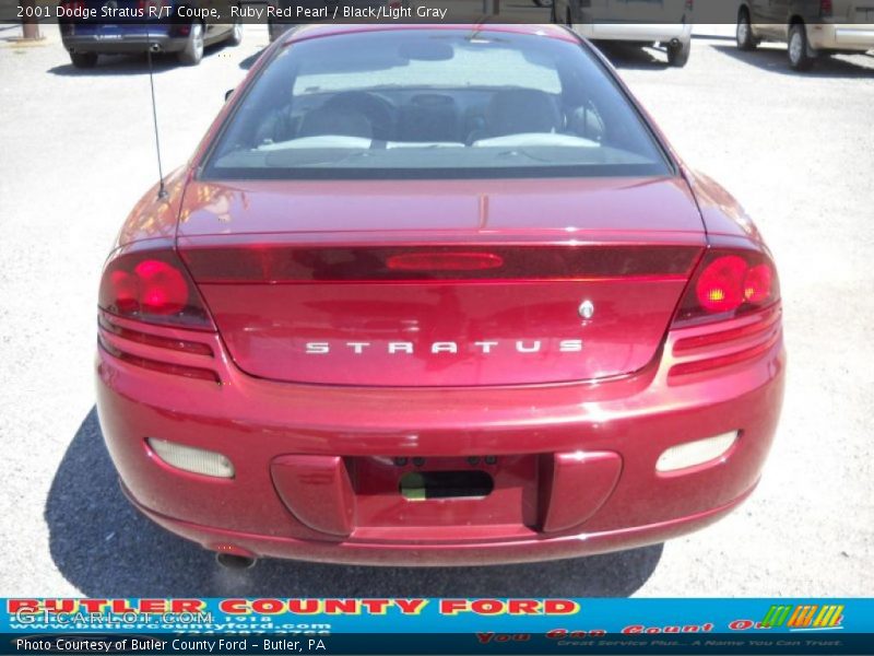 Ruby Red Pearl / Black/Light Gray 2001 Dodge Stratus R/T Coupe